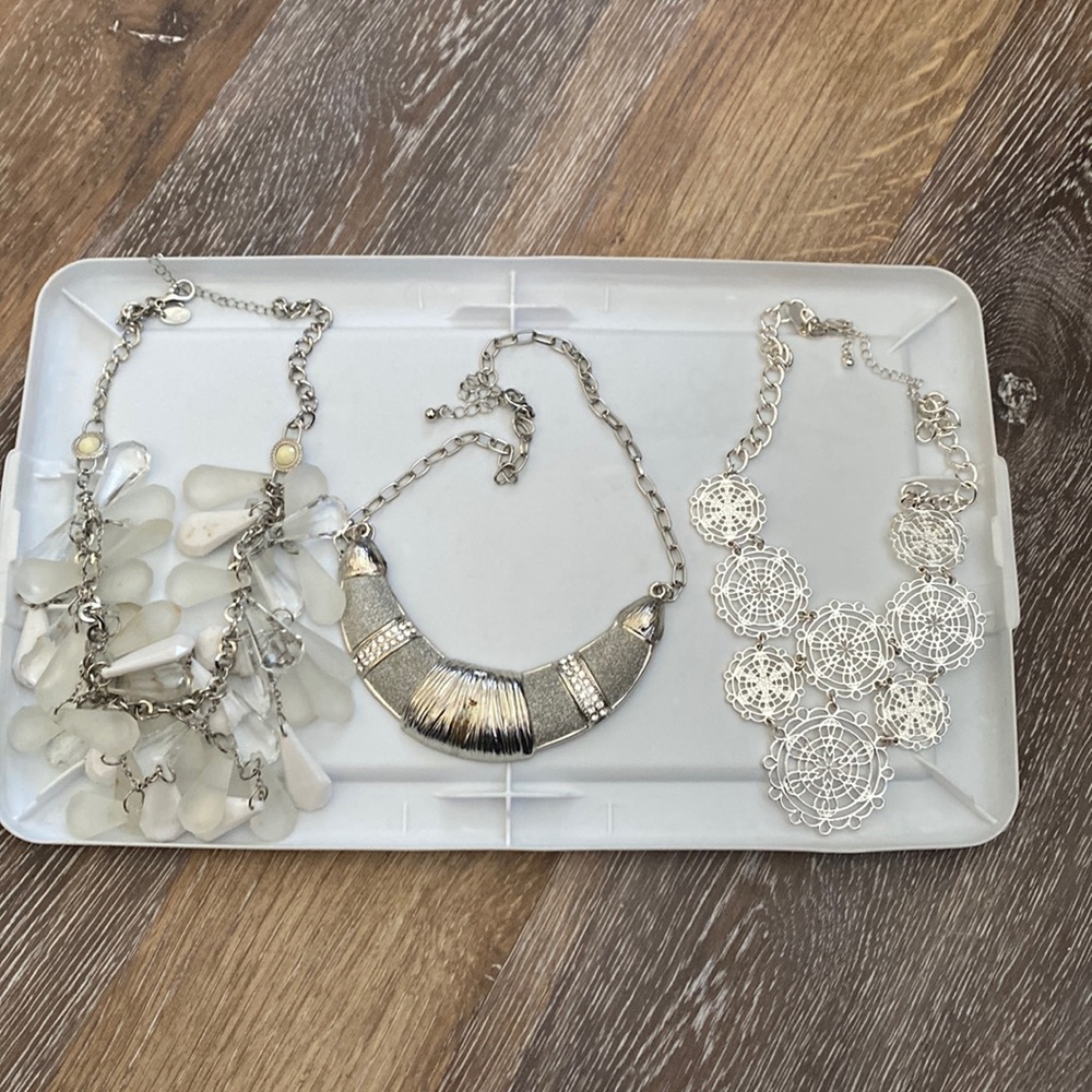 3 costume necklaces